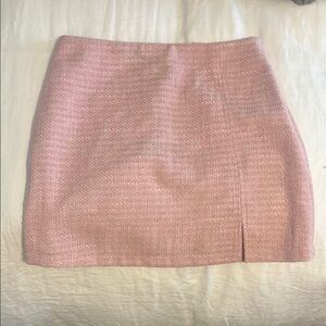 Elegant Pink Tweed Skirt